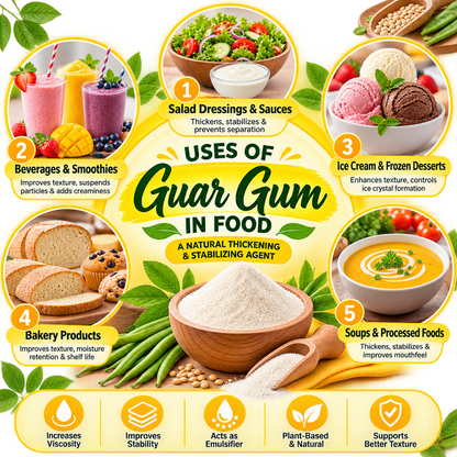 Guar Gum Powder Food Grade 200 gm Hollywood Secrets