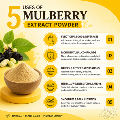 Pure Mulberry Extract Powder 10% Tannin 50gm Hollywood Secrets