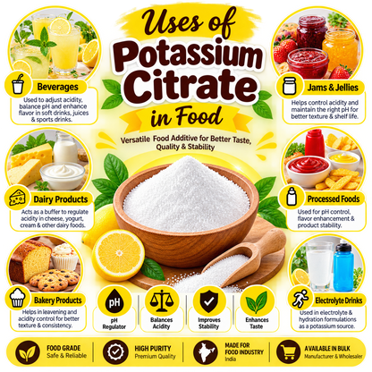 Potassium Citrate Powder Food Grade 200 gm Hollywood Secrets