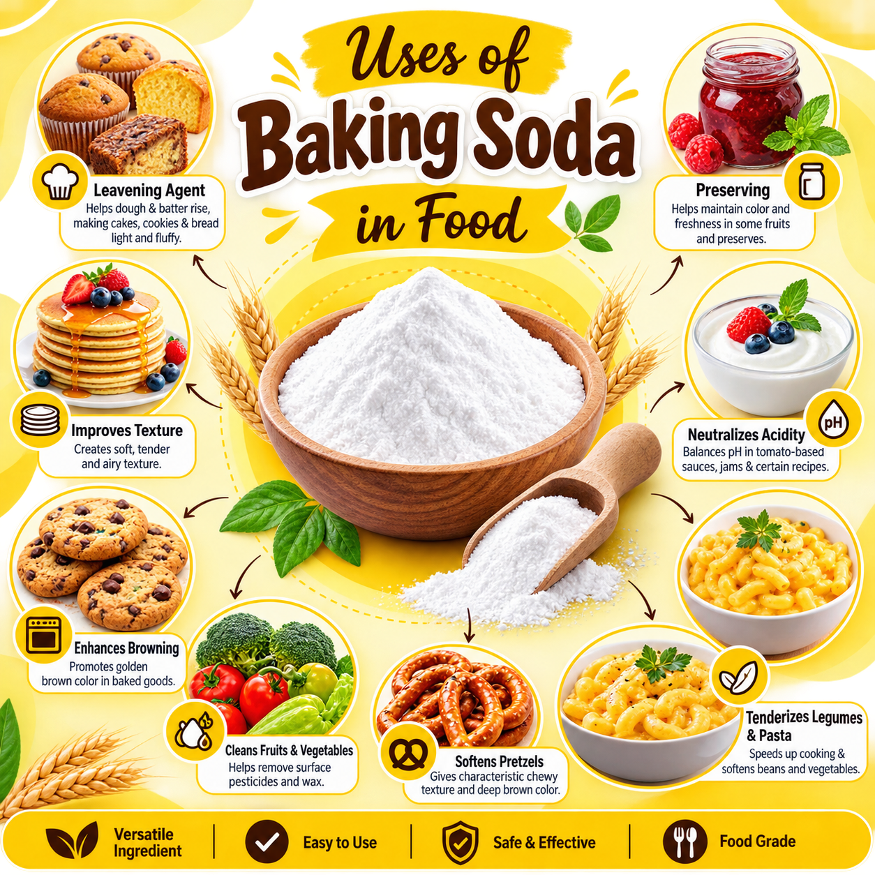 Pure Baking Soda Sodium Bicarbonate  500 gm Hollywood Secrets
