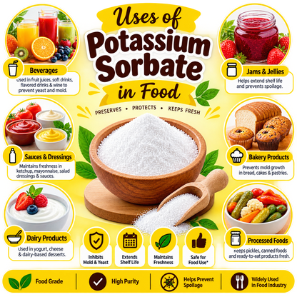 Potassium Sorbate Preservative Powder 200 gm Hollywood Secrets