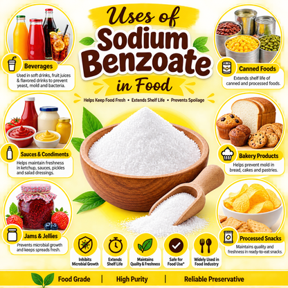 Sodium Benzoate Powder 200 gm Hollywood Secrets