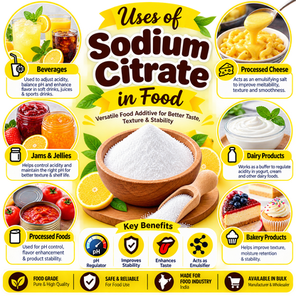 Pure Sodium Citrate Powder Food Grade 200 gm Hollywood Secrets