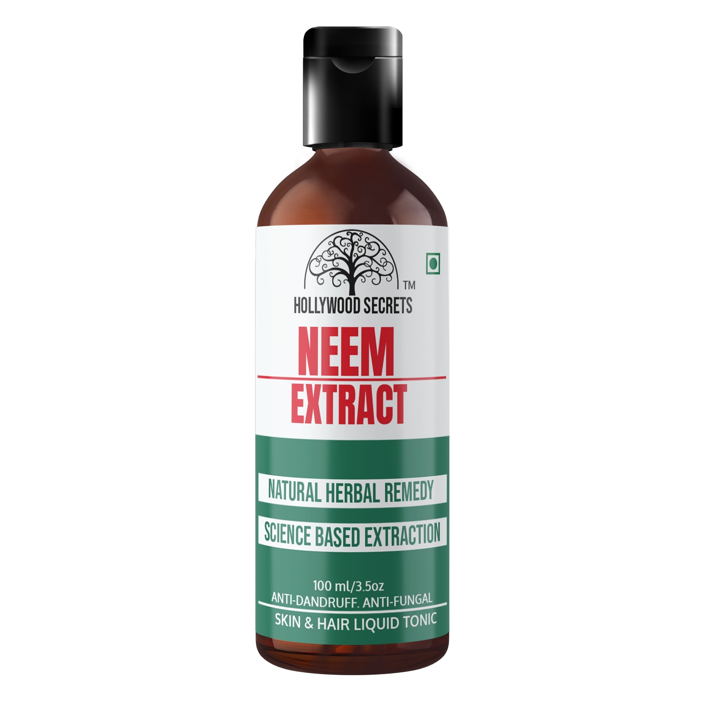 Pure 85% Neem Liquid Extract 100ml Hollywood Secrets