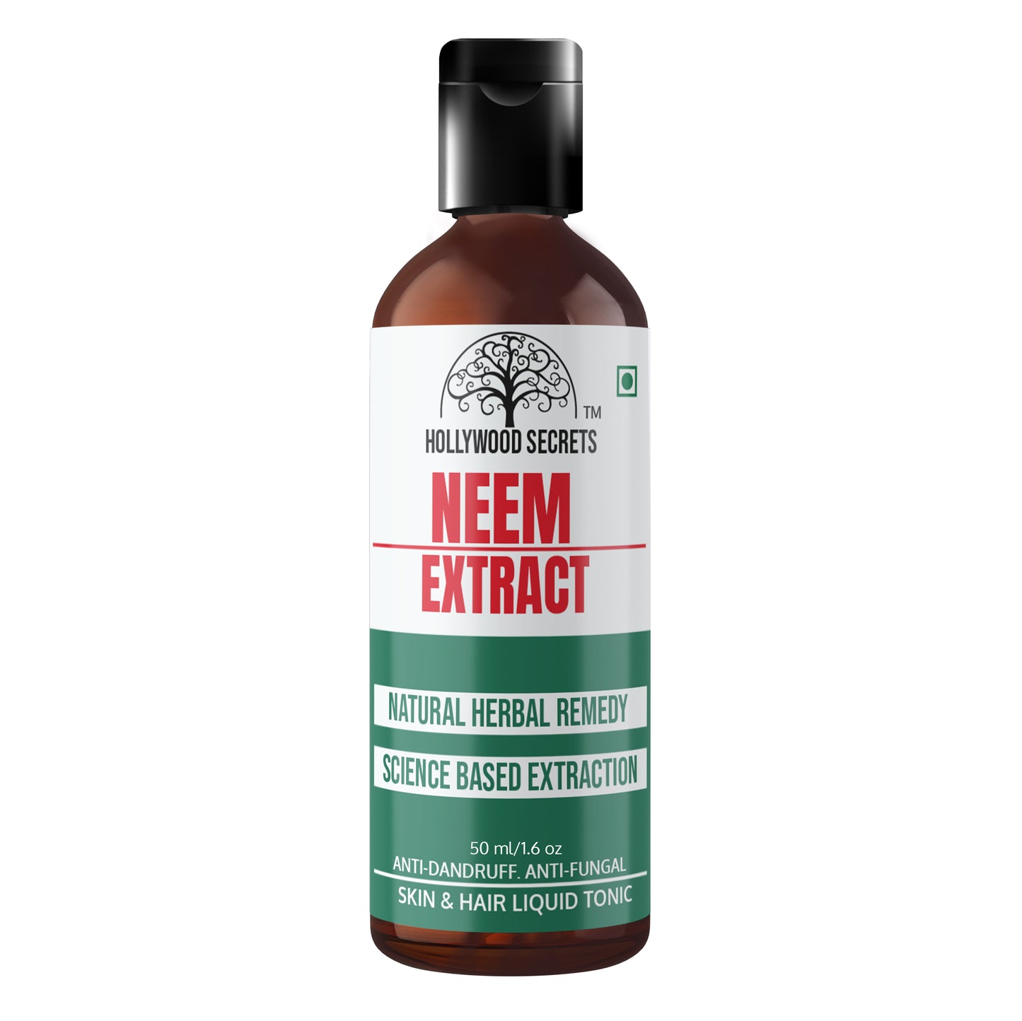 Pure 85% Neem Liquid Extract 50ml Hollywood Secrets