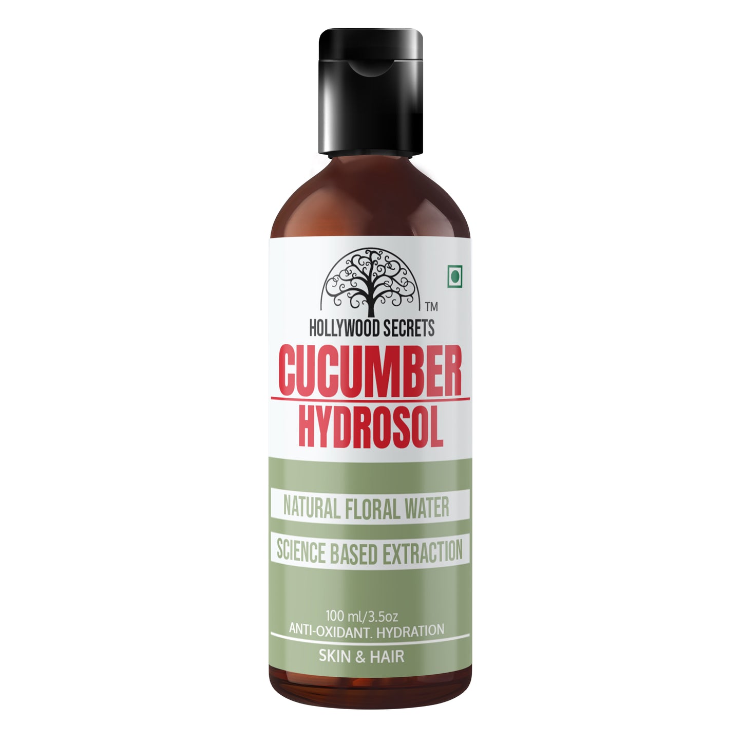 Pure Cucumber Hydrosol Floral Water 100ml Hollywood Secrets