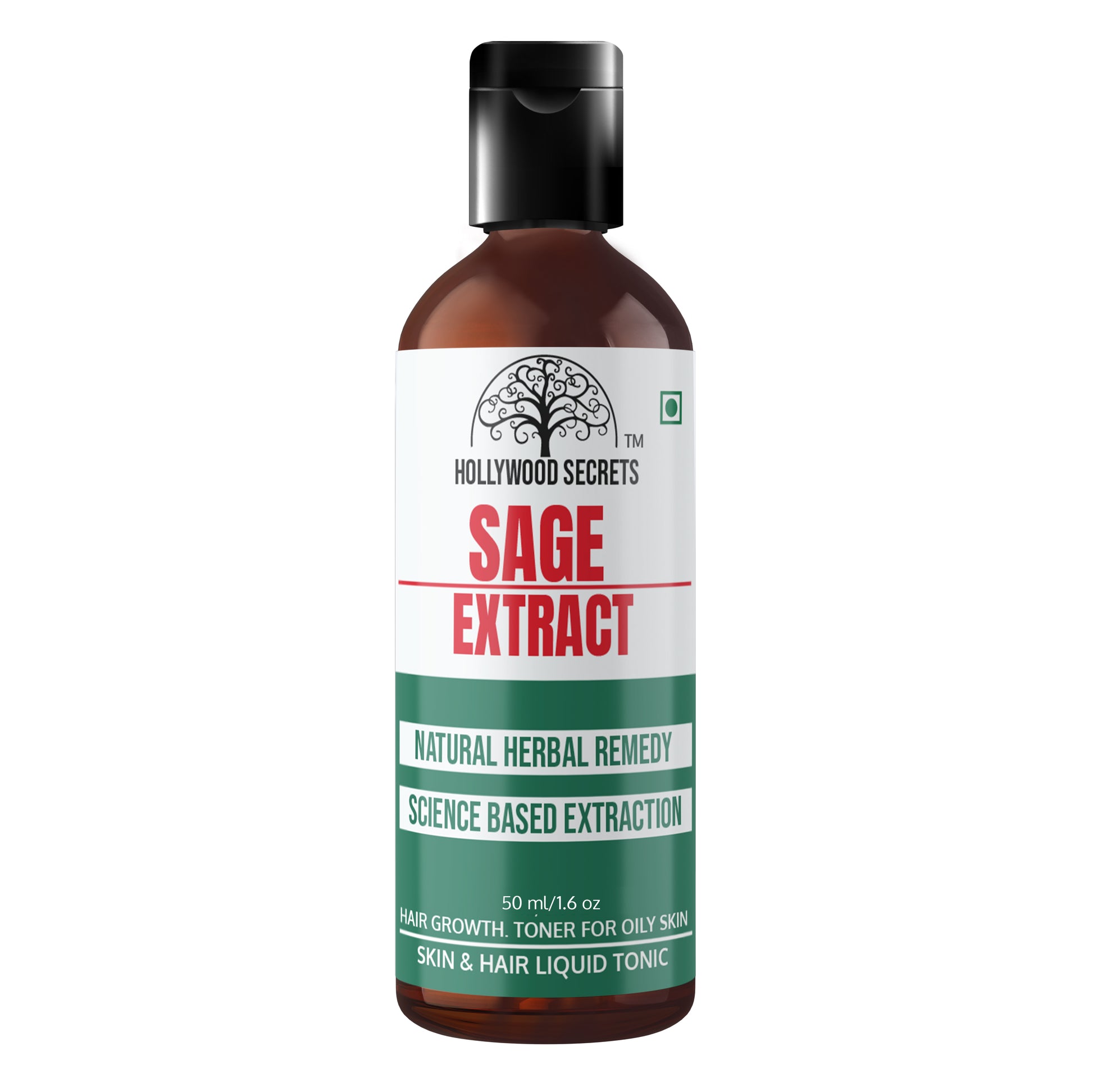 Pure 85% Sage Liquid Extract 50ml Hollywood Secrets