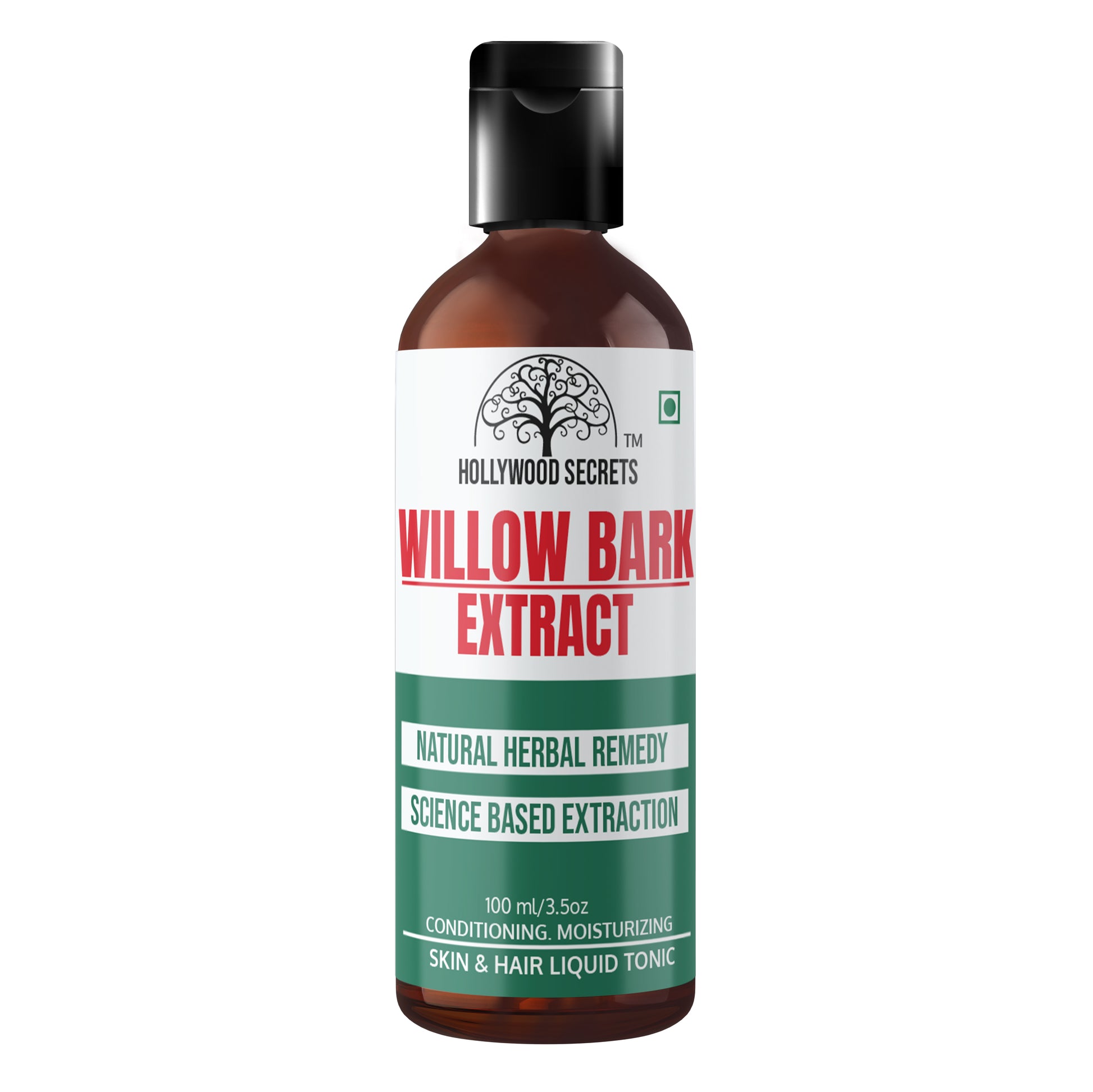 Pure 85% Willow Bark Liquid Extract 100ml Hollywood Secrets