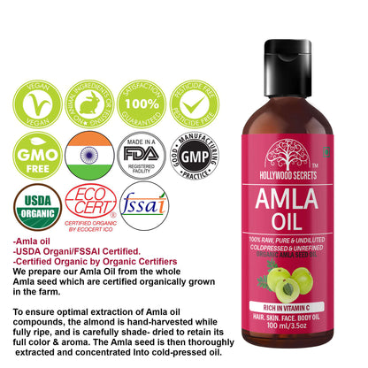 Amla Seed Oil Pure Cold Pressed 100ml Hollywood Secrets