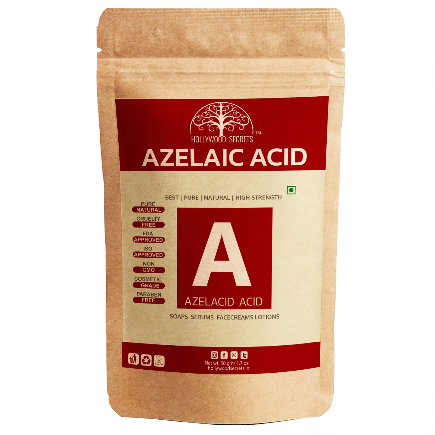 Pure Azelaic Acid 50gm Hollywood Secrets