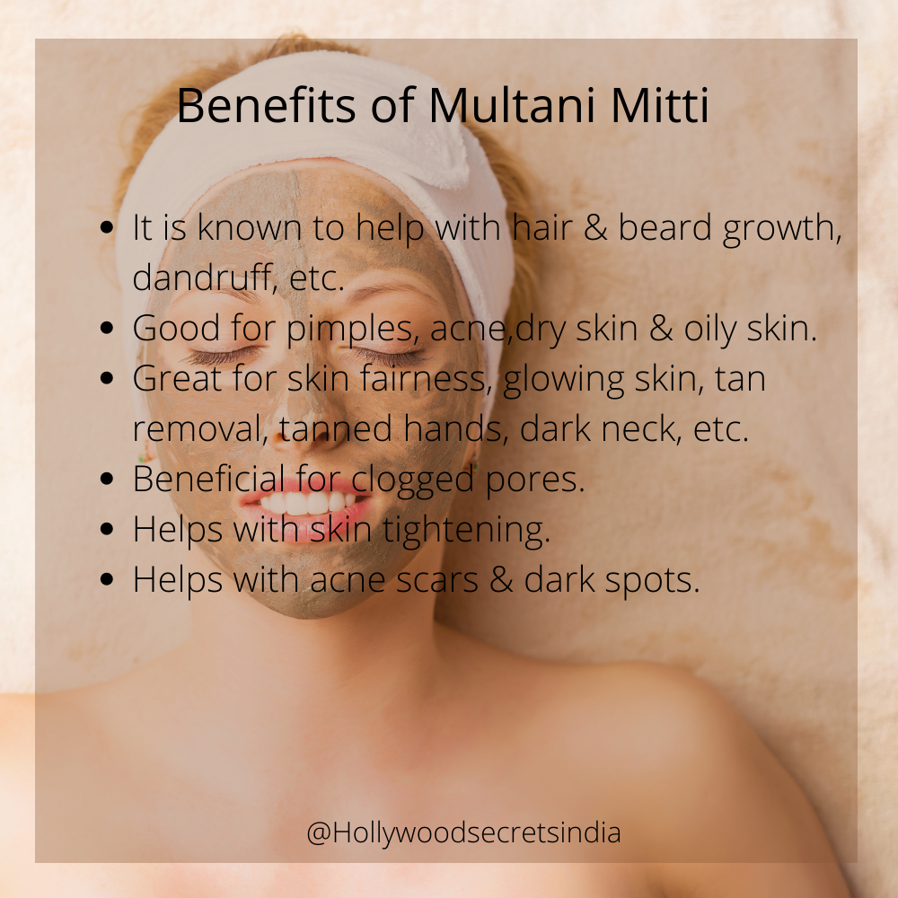 Multani Mitti Powder Fuller Earth Mud Pack Of 3 (100 Gms) Hollywood Secrets