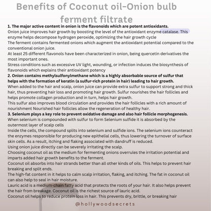 Pure Onion Bulb-Coconut Ferment Filtrate 100 ml Hollywood Secrets