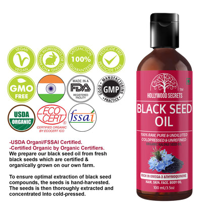 Pure Black Seed Cumin kalonji Oil 100ml hollywoodsecrets