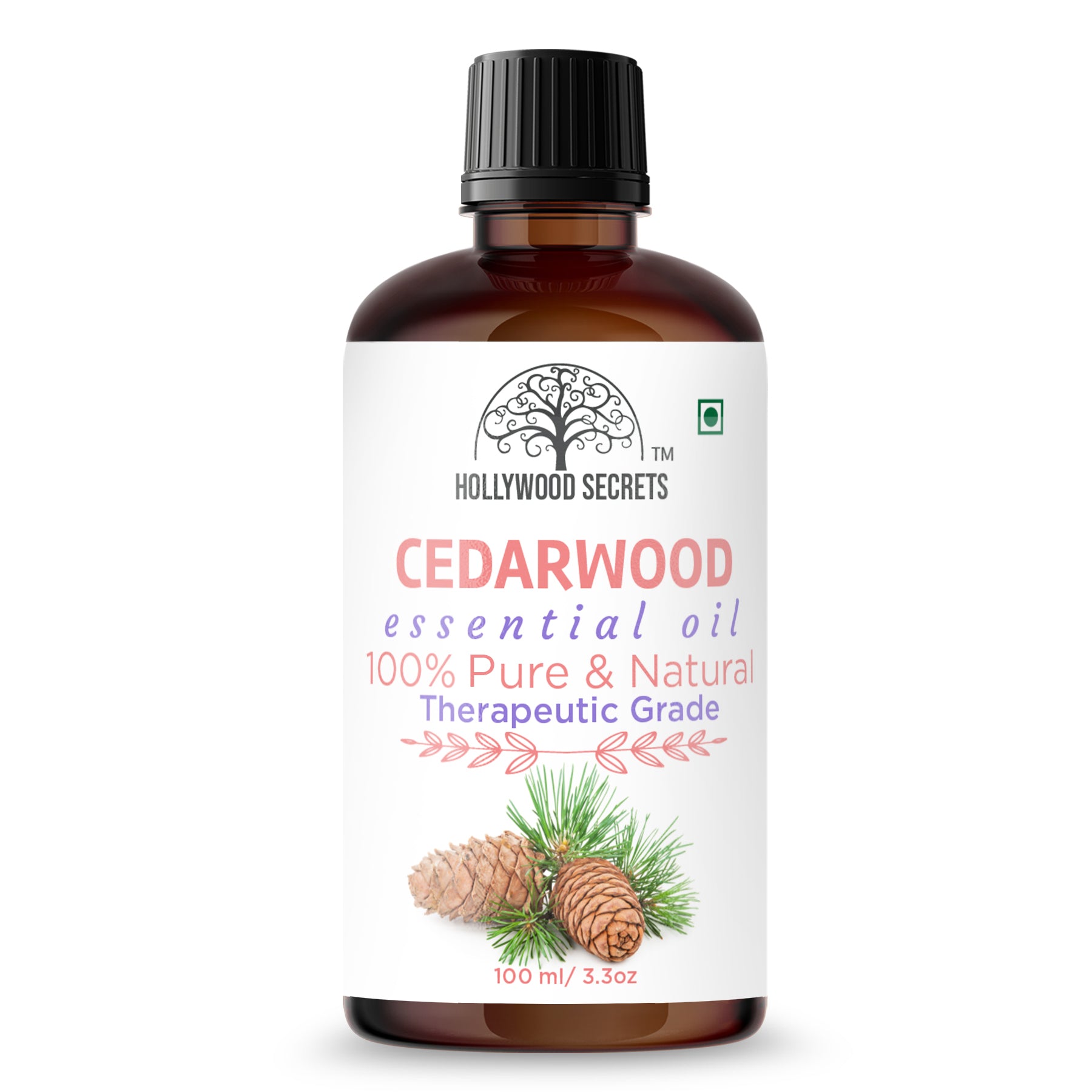 Pure Cedarwood Essential Oil Therapeutic Grade Hollywood Secrets