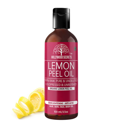 Lemon Peel Oil Pure Cold Pressed 100ml Hollywood Secrets