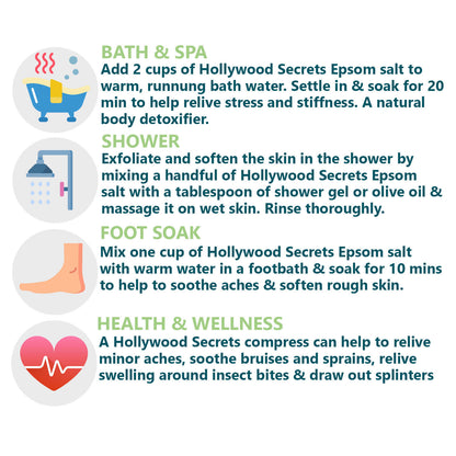 Pure Epsom Eucalyptus Salt Bath (500Gms) Hollywood Secrets