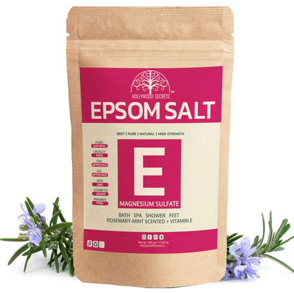 Pure Epsom Rosemary Mint Salt Bath (500Gms) Hollywood Secrets