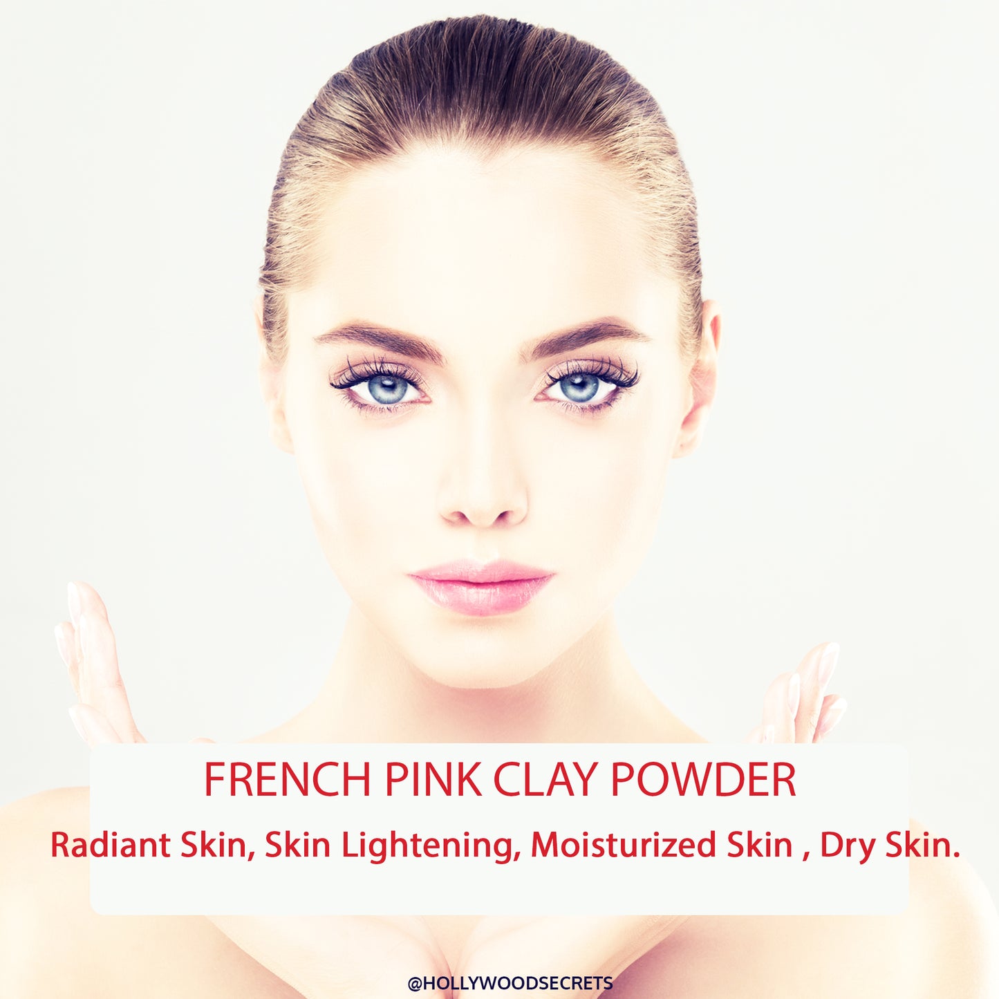 Pure French Pink Clay Powder 100Gms Hollywood Secrets