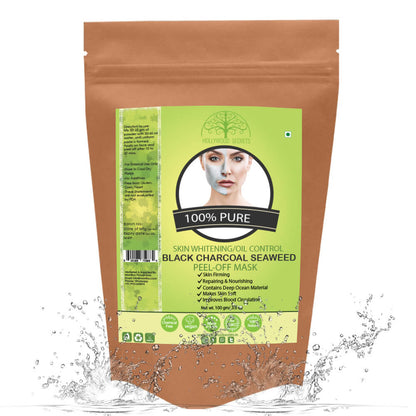 Organic Charcoal Seaweed Powder Peel Off Mask For Skin (100 Gms)