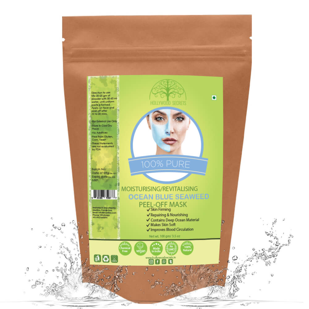 Organic Ocean Blue Seaweed Powder Peel Off Mask For Skin (100 Gms)