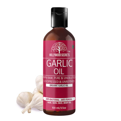 Garlic Oil Pure Cold Pressed  100ml Hollywood Secrets
