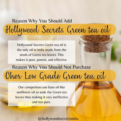 Green Tea Oil Pure Cold Pressed 100ml Hollywood Secrets