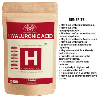 Pure Hyaluronic Acid Powder 50gm Hollywood Secrets