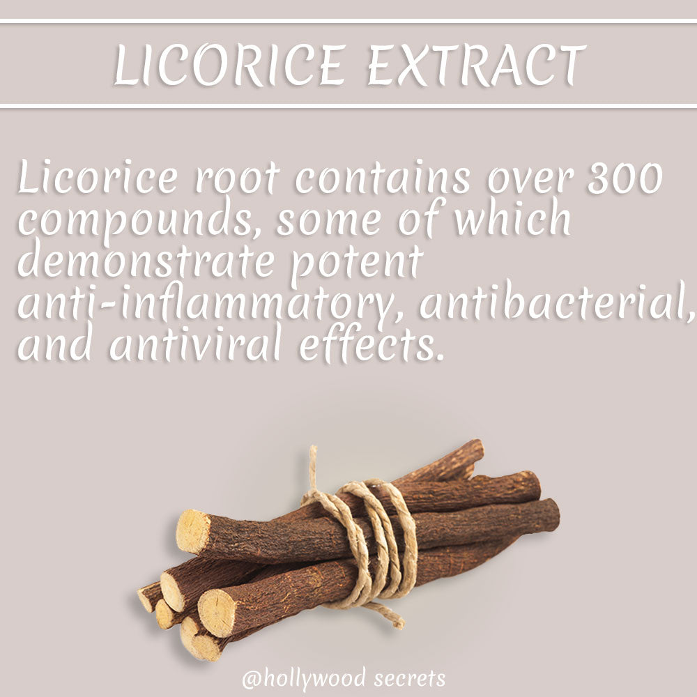 Pure Licorice Mulethi Extract Powder 10% Glycyrrhizin 50gm Hollywood Secrets