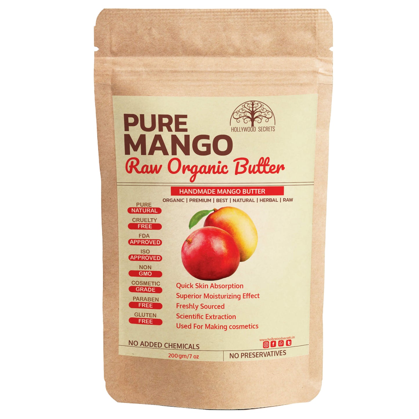 Raw Mango Body Skin Butter 200gm Hollywood Secrets