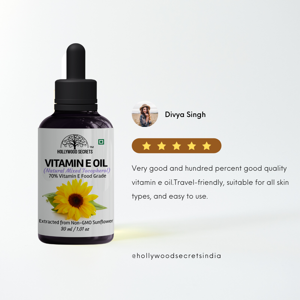 Vitamin E Oil Mixed Tocopherol  30ml Hollywood Secrets