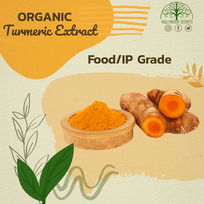 Pure Turmeric Extract Powder Supplements 20% Curcumin 50 gm Hollywood Secrets