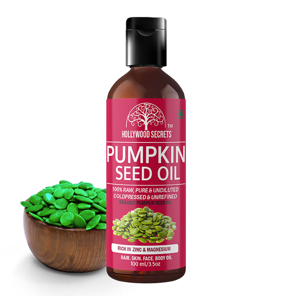 Cold Pressed Pumpkin Seed Carrier Oil for Hair and Skin, 200ml