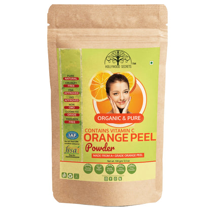 Pure Orange Peel Edible Powder Skin Whitening  (100 Gms) hollywoodsecrets