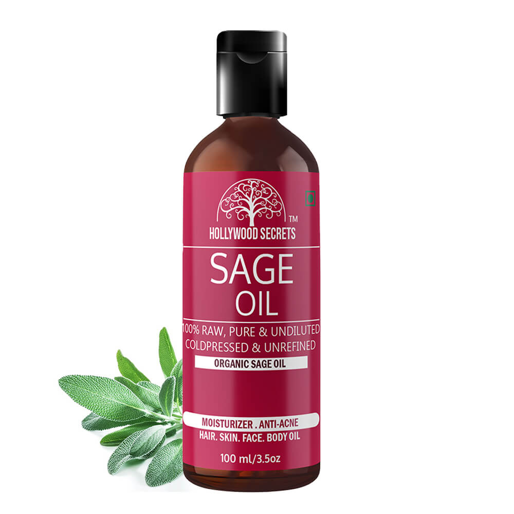 Sage Oil Pure Cold Pressed100ml Hollywood Secrets