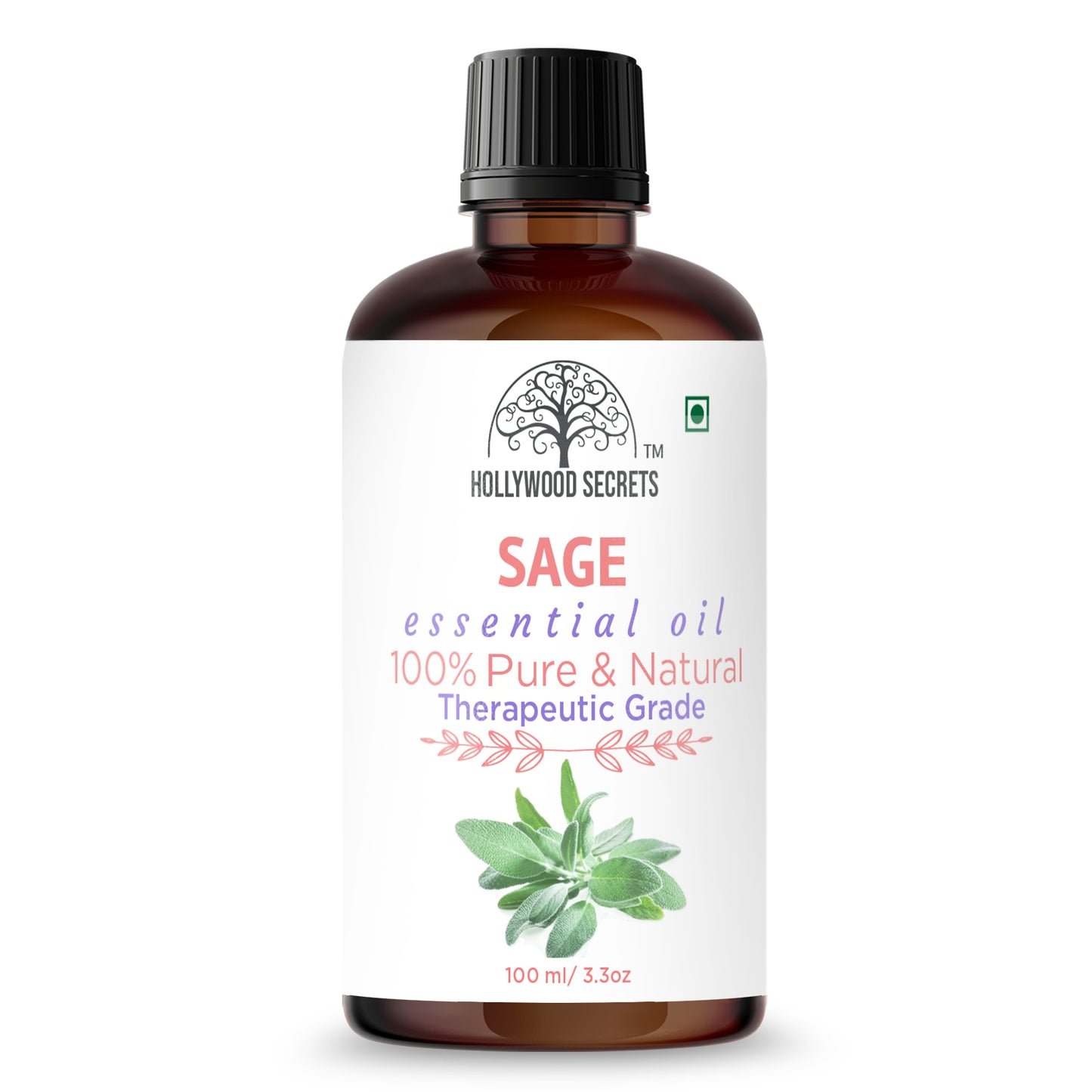 Pure Sage Essential Oil Therapeutic Grade Hollywood Secrets