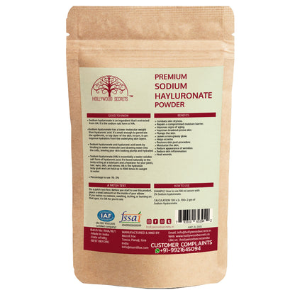 Sodium Hyaluronate Powder 50gms (Pure) Hollywood Secrets