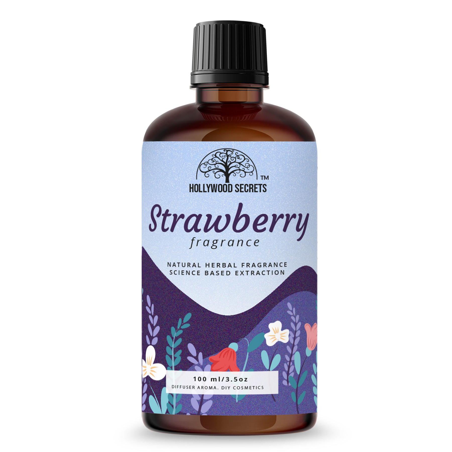 Pure Strawberry Fragrance Liquid For Diffuser And Cosmetic 100ml Hollywood Secrets