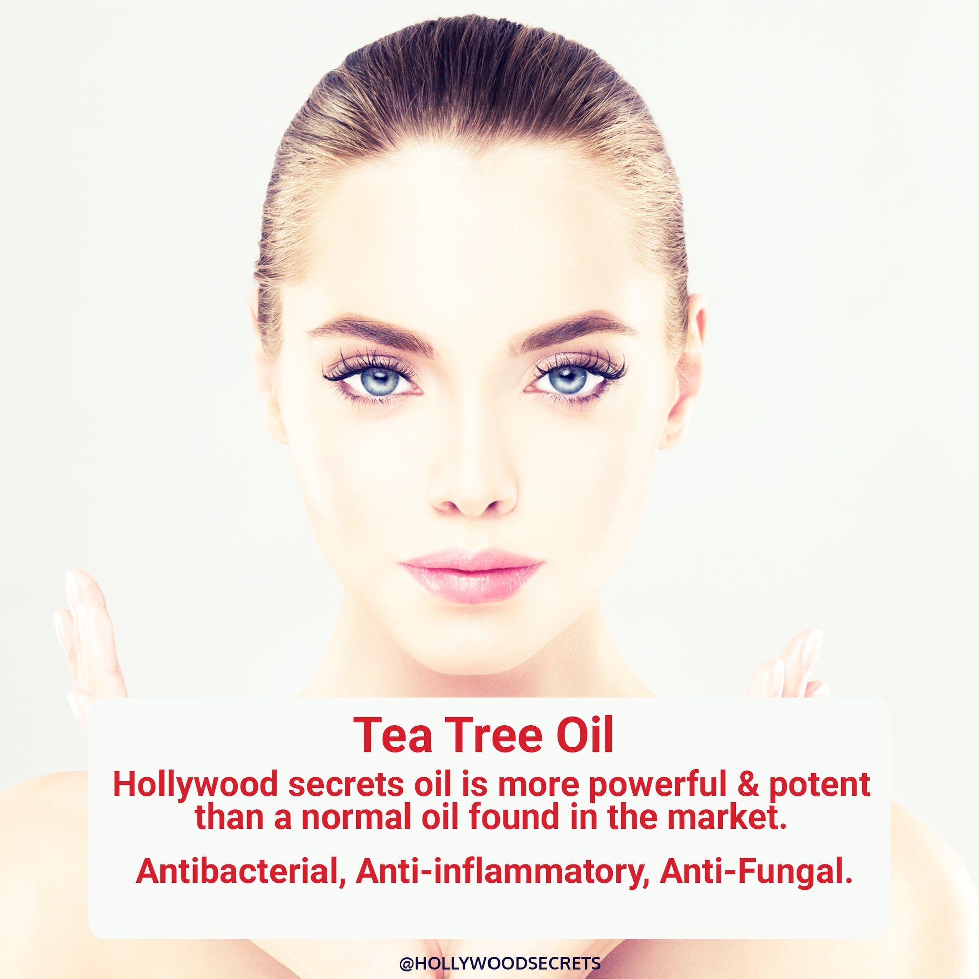 Pure Tea Tree Essential Oil Therapeutic Grade 100ml Hollywood Secrets