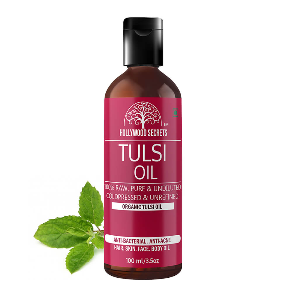 Tulsi Oil Holy Basil Pure Cold Pressed 100ml Hollywood Secrets