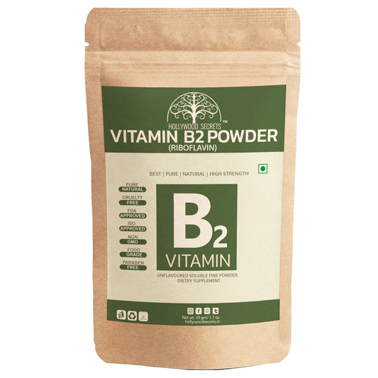 Pure Vitamin B2 Riboflavin Supplements 50gm Hollywood Secrets