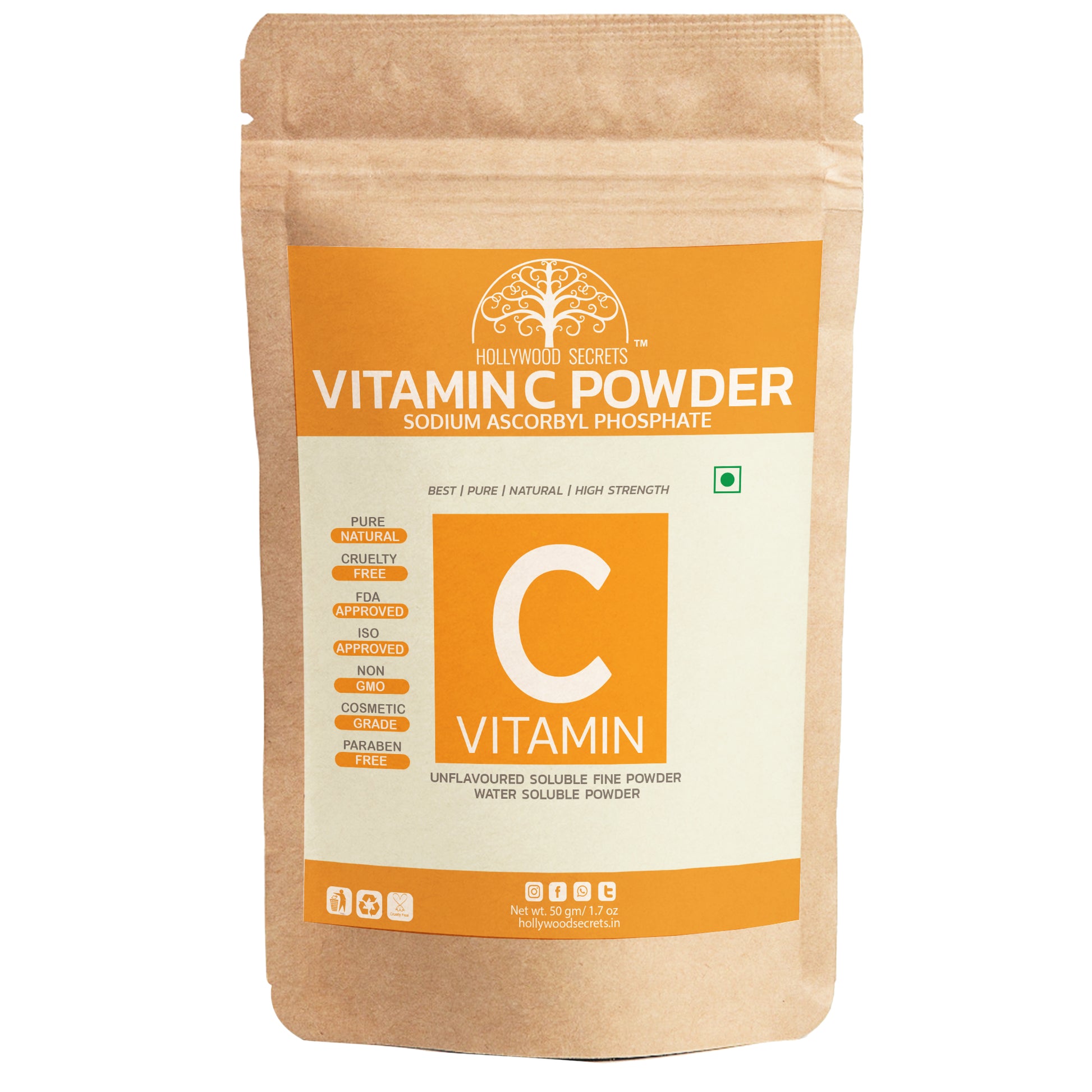 Sodium Ascorbyl Phosphate Vitamin C Powder 50gm Hollywood Secrets