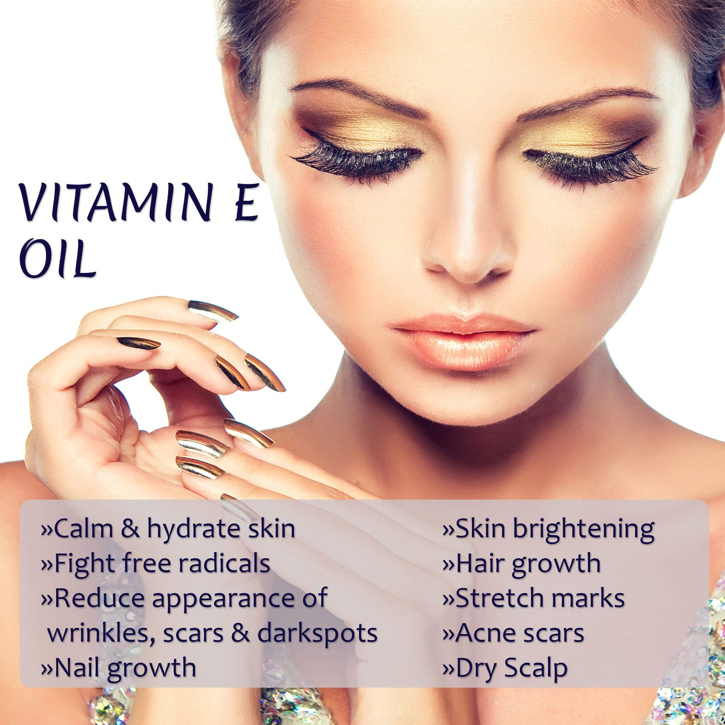 Pure Vitamin E Oil 30000 IU DL Alpha Tocopherol 100 ml Hollywood Secrets