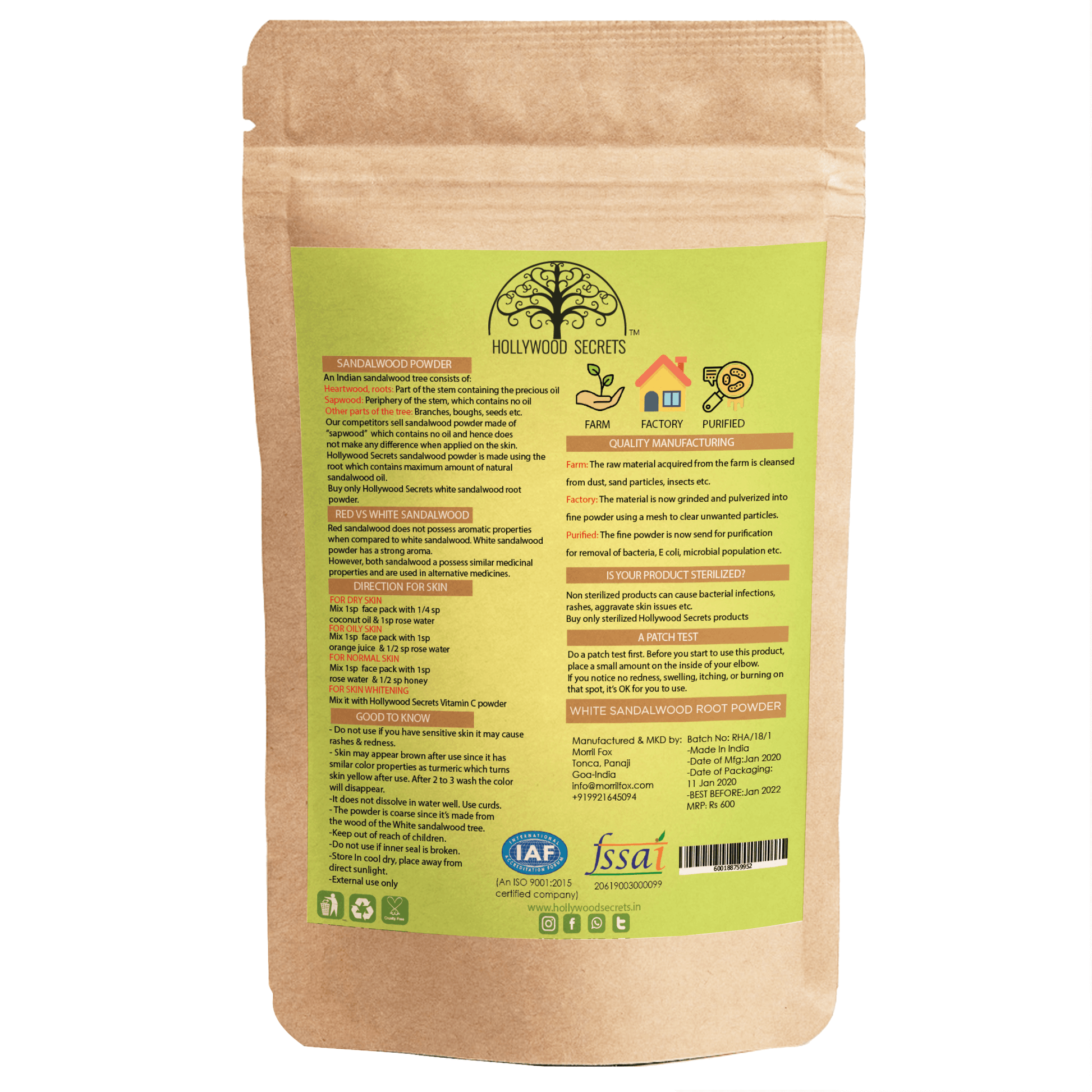 Buy pure hot sale sandalwood powder