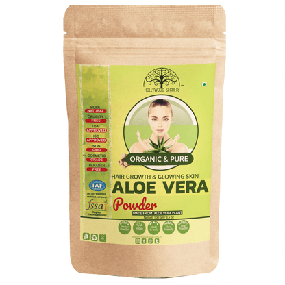 Organic Aloe Vera Leaf Powder (100 Gms) hollywoodsecrets