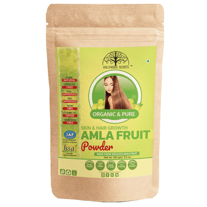 Organic Amla Vera Powder India Gooseberry (100 Gms) Hollywood Secrets