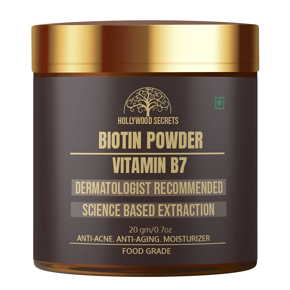 Pure Biotin Vitamin B7 Powder 20gm Hollywood Secrets